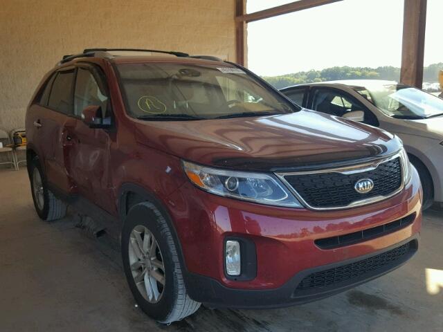 5XYKT3A63EG511742 - 2014 KIA SORENTO LX MAROON photo 1