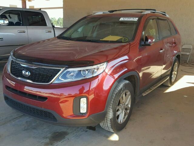 5XYKT3A63EG511742 - 2014 KIA SORENTO LX MAROON photo 2