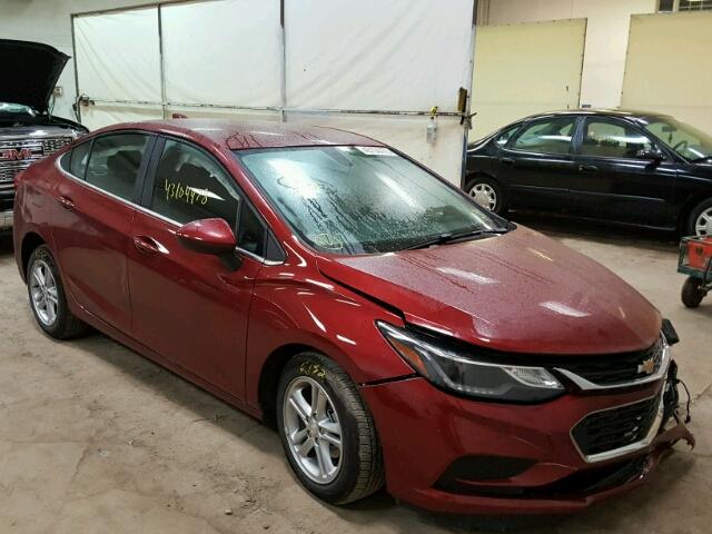 1G1BE5SM2H7201305 - 2017 CHEVROLET CRUZE LT MAROON photo 1