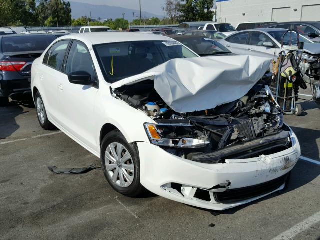 3VW2K7AJ8DM263789 - 2013 VOLKSWAGEN JETTA BASE WHITE photo 1