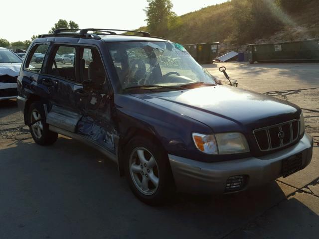 JF1SF65532H714326 - 2002 SUBARU FORESTER S BLUE photo 1