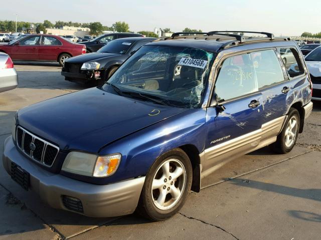 JF1SF65532H714326 - 2002 SUBARU FORESTER S BLUE photo 2