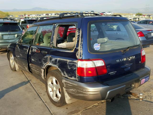 JF1SF65532H714326 - 2002 SUBARU FORESTER S BLUE photo 3