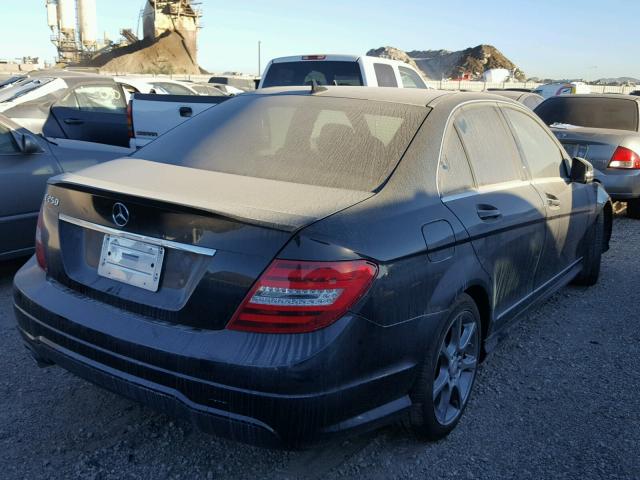 WDDGF4HBXDF983188 - 2013 MERCEDES-BENZ C BLACK photo 4