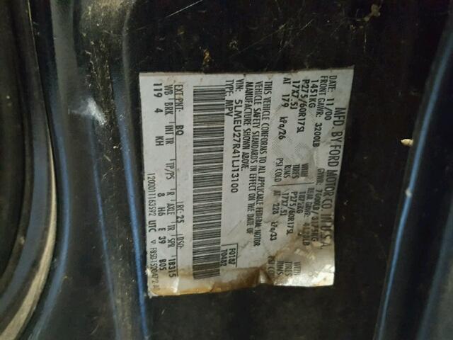 5LMEU27R41LJ13100 - 2001 LINCOLN NAVIGATOR Czarny zdjęcie 10