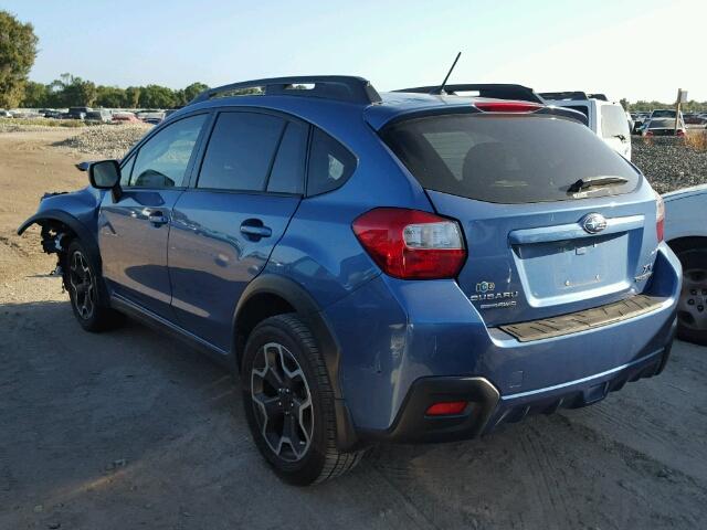 JF2GPACC5E8313884 - 2014 SUBARU XV CROSSTR BLUE photo 3