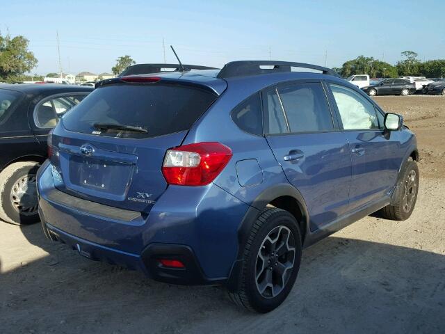 JF2GPACC5E8313884 - 2014 SUBARU XV CROSSTR BLUE photo 4