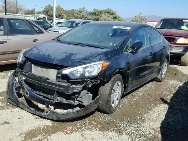 KNAFK4A61G5550574 - 2016 KIA FORTE LX BLACK photo 2