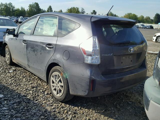 JTDZN3EU2D3278084 - 2013 TOYOTA PRIUS V GRAY photo 3