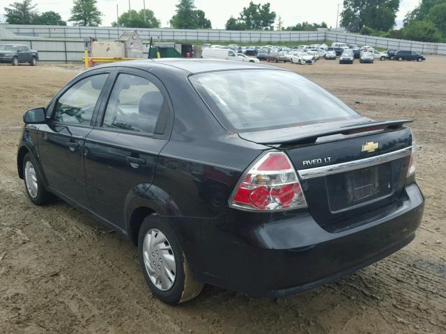 KL1TD56E39B620710 - 2009 CHEVROLET AVEO LS BLACK photo 3