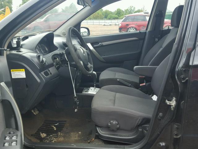 KL1TD56E39B620710 - 2009 CHEVROLET AVEO LS BLACK photo 5