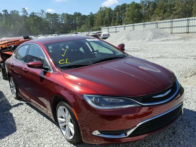 1C3CCCAB1FN608549 - 2015 CHRYSLER 200 LIMITE MAROON photo 1