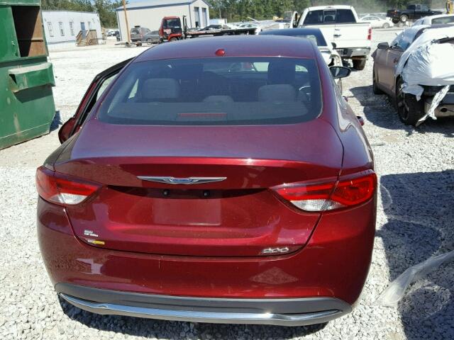 1C3CCCAB1FN608549 - 2015 CHRYSLER 200 LIMITE MAROON photo 9