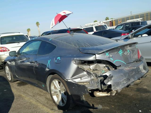 KMHHT6KD4BU065146 - 2011 HYUNDAI GENESIS CO GRAY photo 3