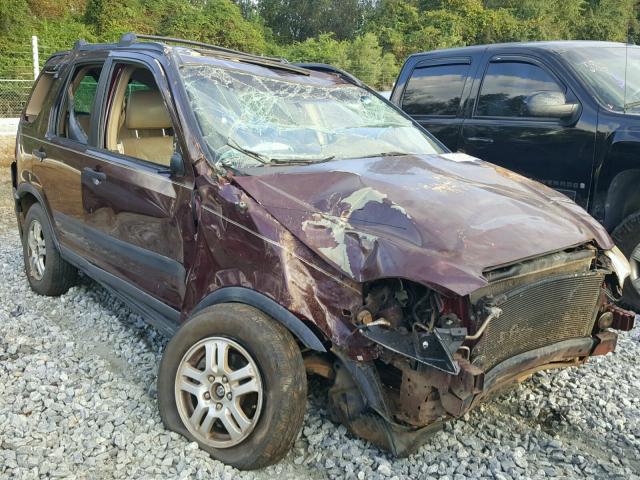 SHSRD78832U007956 - 2002 HONDA CR-V EX MAROON photo 1