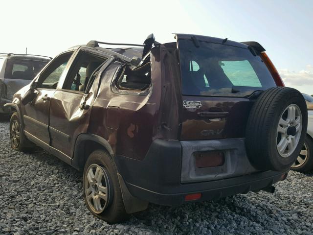 SHSRD78832U007956 - 2002 HONDA CR-V EX მუქწითელი ფოტო 3