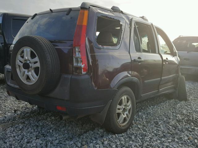 SHSRD78832U007956 - 2002 HONDA CR-V EX მუქწითელი ფოტო 4