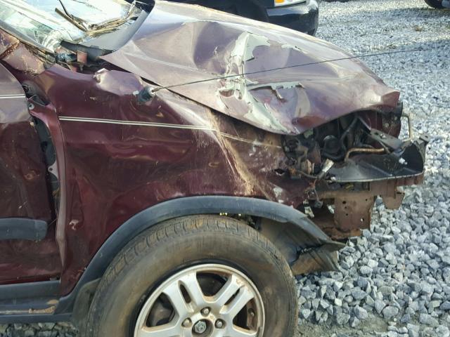 SHSRD78832U007956 - 2002 HONDA CR-V EX MAROON photo 9