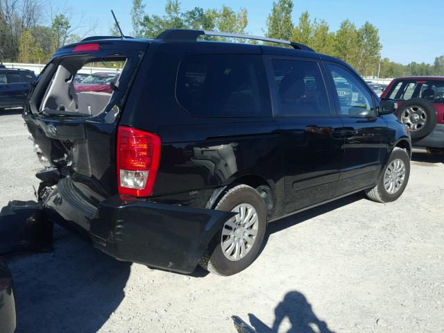 KNDMG4C77C6502597 - 2012 KIA SEDONA LX BLACK photo 4