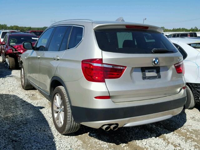 5UXWX5C5XBL700117 - 2011 BMW X3 SILVER photo 3