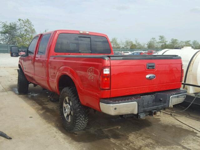 1FT8W3BT1DEA67662 - 2013 FORD F350 SUPER RED photo 3