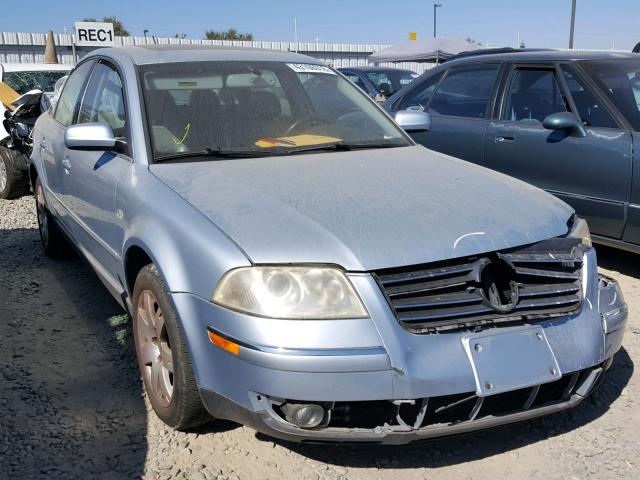 WVWRH63B43P255813 - 2003 VOLKSWAGEN PASSAT GLX BLUE photo 1