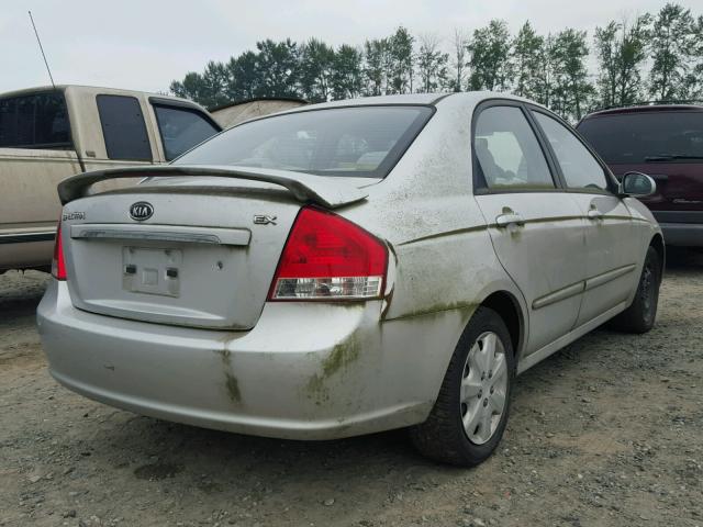 KNAFE221X95658659 - 2009 KIA SPECTRA EX SILVER photo 4