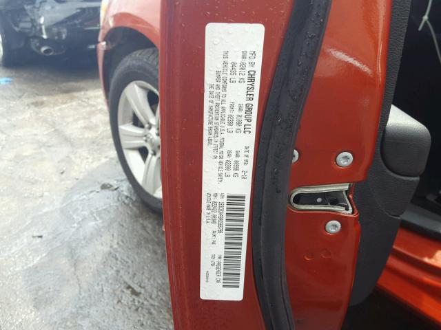 1B3CB3HA3AD566798 - 2010 DODGE CALIBER MA ORANGE photo 10