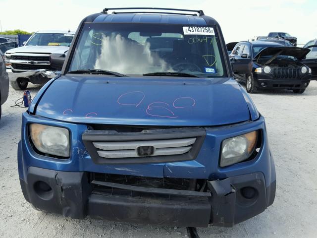 5J6YH17788L006475 - 2008 HONDA ELEMENT EX BLUE photo 9