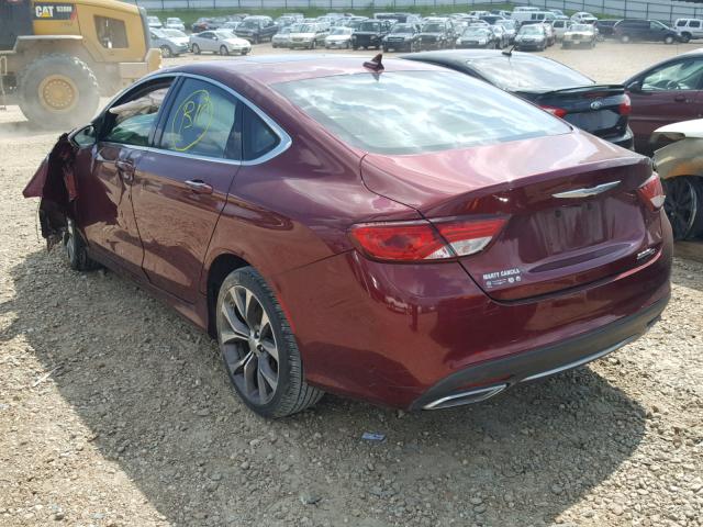 1C3CCCCG4FN673212 - 2015 CHRYSLER 200 C MAROON photo 3