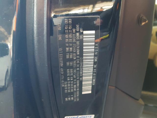 4S4WX9HD2D4401772 - 2013 SUBARU TRIBECA LI 黑色 照片 10