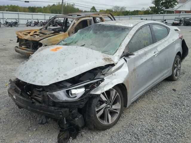 5NPDH4AE5EH461149 - 2014 HYUNDAI ELANTRA SE SILVER photo 2