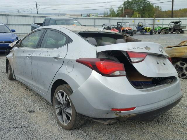 5NPDH4AE5EH461149 - 2014 HYUNDAI ELANTRA SE SILVER photo 3