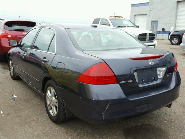 1HGCM56817A000199 - 2007 HONDA ACCORD EX GRAY photo 3