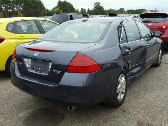 1HGCM56817A000199 - 2007 HONDA ACCORD EX GRAY photo 4