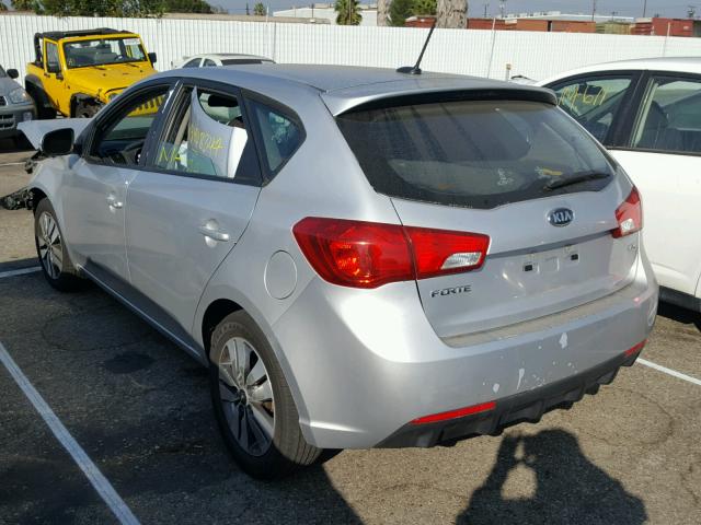 KNAFU5A28D5692946 - 2013 KIA FORTE EX SILVER photo 3