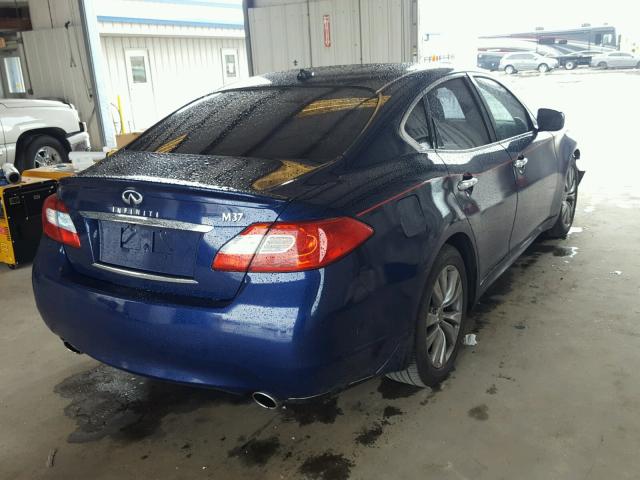 JN1BY1AP1BM325788 - 2011 INFINITI M37 BLUE photo 4