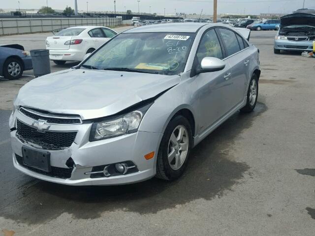 1G1PC5SB4E7215924 - 2014 CHEVROLET CRUZE LT SILVER photo 2