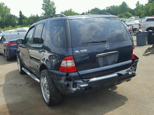 4JGAB75E82A359178 - 2002 MERCEDES-BENZ ML 500 BLUE photo 3