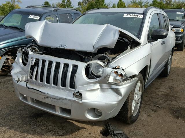 1J4FT47B19D128652 - 2009 JEEP COMPASS SP SILVER photo 2