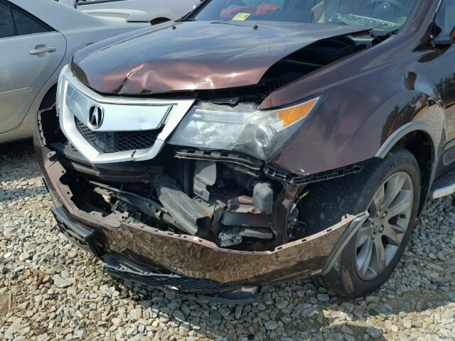 2HNYD2H79AH501853 - 2010 ACURA MDX ADVANC BURGUNDY photo 9