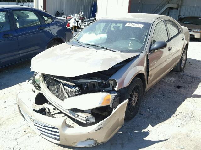 1C3EL46X34N324033 - 2004 CHRYSLER SEBRING GOLD photo 2