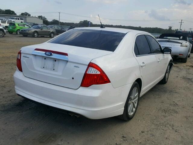 3FAHP0JA4BR258228 - 2011 FORD FUSION SEL WHITE photo 4