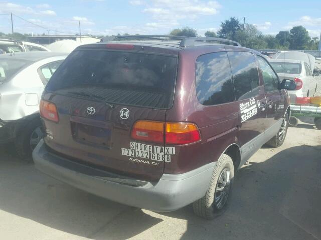 4T3ZF19C7YU260007 - 2000 TOYOTA SIENNA BURGUNDY photo 3