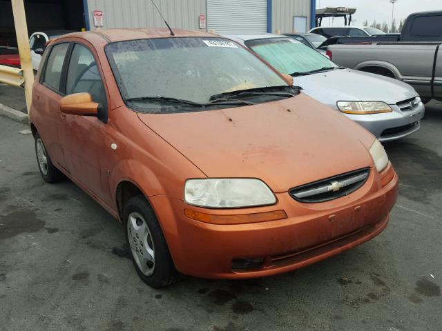 KL1TD66677B756334 - 2007 CHEVROLET AVEO BASE Pomarańczowy zdjęcie 1