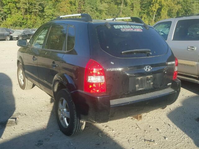 KM8JM72B77U566946 - 2007 HYUNDAI TUCSON GLS BLACK photo 3