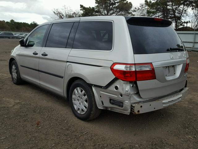 5FNRL38285B028255 - 2005 HONDA ODYSSEY LX SILVER photo 3