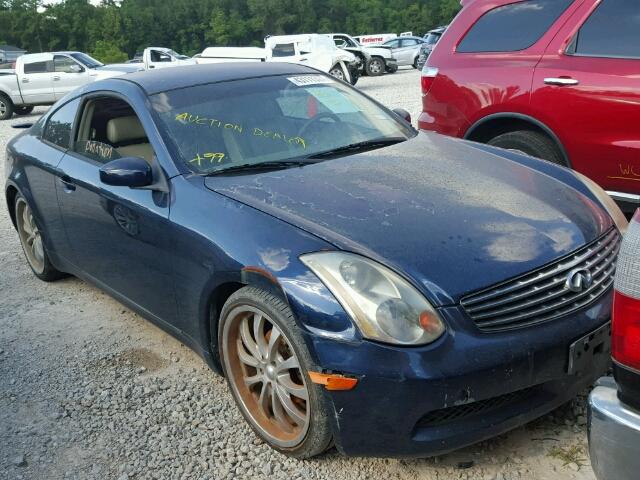 JNKCV54E04M800795 - 2004 INFINITI G35 BLUE photo 1