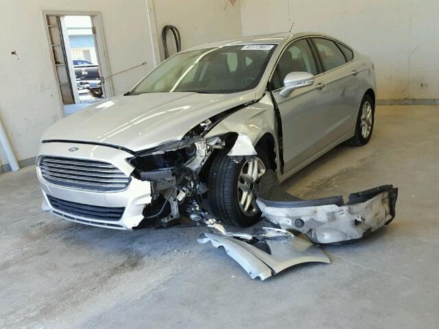 3FA6P0HR0DR237625 - 2013 FORD FUSION SILVER photo 2