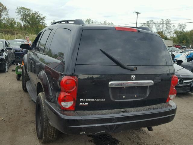 1D4HB48N36F103295 - 2006 DODGE DURANGO SL BLACK photo 3